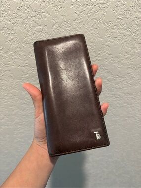 TODS Leather Long Wallet - Brown Genuine Leather